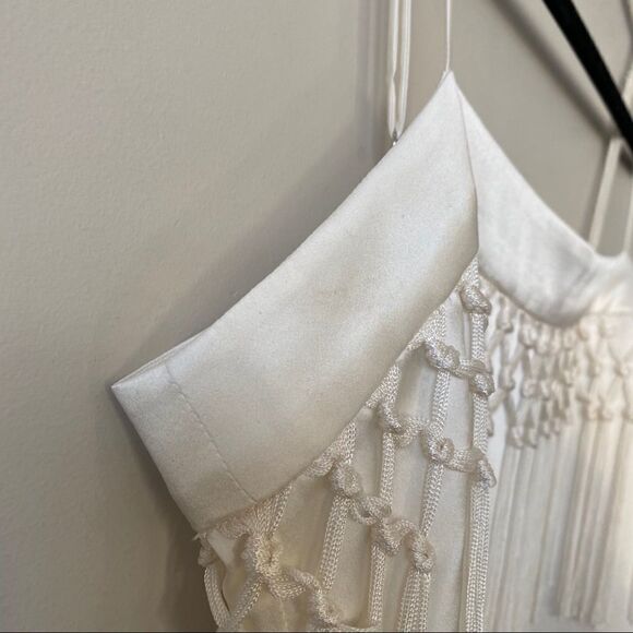 Cami NYC-Off White Fringe Silk Cami (Medium) - Picture 8 of 11